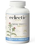 Eclectic Institute Raw Freeze-Dried Non-GMO Milk Thistle | with Silymarin for Liver Support - Detox, Cleanse & Maintain | 240 CT