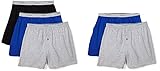 Fruit of the Loom Men's Big Soft Stretch-Knit Boxer (Pack of 5) (Exposed Fashion-Waistband, X-Large)