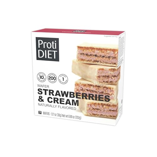 ProtiDIET Creamy Strawberry Protein Wafer - 10g Protein - Nutritious,