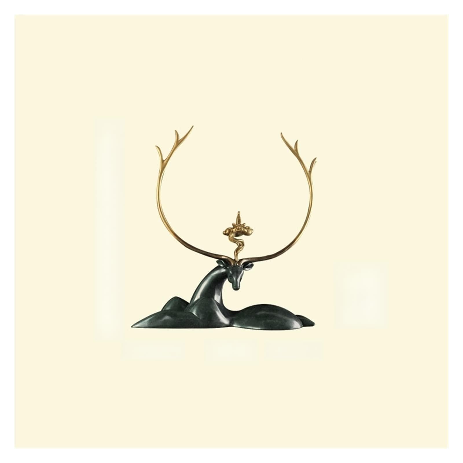 GLETSF Brass Decor Indoor Desktop Brass Statue Pure Copper Entryway Ornaments Home Study Desktop Decorations Statues For Home Decor,
