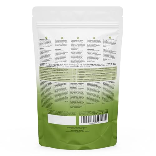 Nutri + Eaa 9 acides aminés poudre - Poudre d'EAA Neutral 500g - Haute dose - AAE instantanés goût neutre sans édulcorants, additifs & goût artificiel - Vegan Essential Aminos – Image 8
