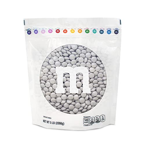 MyM&Mâ€™s Milk Chocolate Platinum Candy - 5lbs of Bulk Candy in Resealable Pack for Candy Buffet, Birthday Parties, Theme Meetings, Candy Bar, Sweet Stuff for DIY Party Favors or Edible Decoration