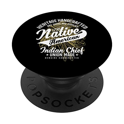 American Native Feather Jewellery Indian Jewellery Natural PopSockets Swappable PopGrip, Black