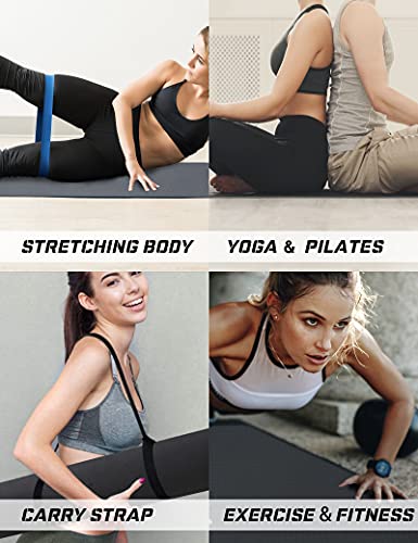 Yoga Mat Double-Sided Non Slip, 72\'\' x 32\'\' x 7mm - Extra Wide & Thick Yoga Mat with Strap, Professional TPE Yoga Mats for Women Men Kids, Workout Mat for Yoga, Pilates and Floor Exercises - Thumbnail 6