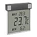 TFA Dostmann Thermomètre de fenêtre numérique, 30.1025.10, pour déterminer la température extérieure, fixation facile, anthracite