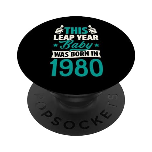 Este bebé de año bisiesto nació en 1980 Febrero 29 Cumpleaños PopSockets PopGrip Intercambiable