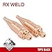 RX WELD 0-1-101 Acetylene Cutting Torch Tips, Fit V-Style Heavy Duty Torch - Pack of 2
