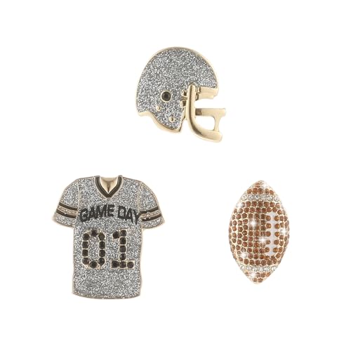 Firopia 3PCS Football Lapel Pins for Women | Football Jersey Helmet Pins | Game Day Jewelry Gifts for Sport Lover Football Team