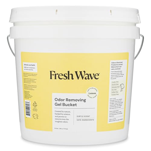 Image of Fresh Wave Odor Removing Gel Bucket, 15.5 lb. (248 oz.) | Lemon Scent Refill | Odor Absorbers for Home | Safer Odor Relief | Natural Plant-Based Odor Eliminator | For Cooking, Trash & Pets