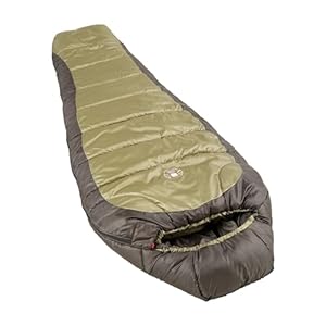 Coleman North Rim 0°F Big & Tall Sleeping Bag, Cold-Weather Mummy Sleep Sack with No-Snag Zipper & Adjustable Hood for Warmth & Ventilation