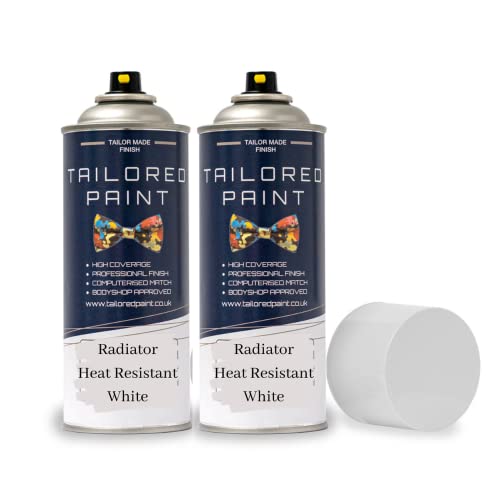Vernice spray premium per radiatori, 400 ml, resistente al calore fino a 100 °C, asciugatura rapida e nessun primer richiesto, superfici esterne di radiatori, serbatoi di acqua calda e altro (400 ml