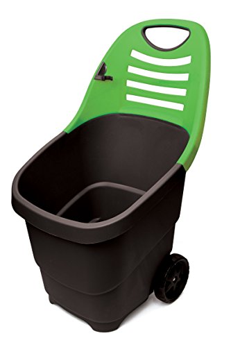TEC HIT 390670 - Chariot de Jardin Brouette - 62 litres - 2 Roues - Diam. 170 mm - Vert/Jaune