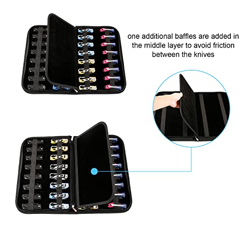 Knife Display Case, Pocket Knife Case With 32 Slots, Folding Knife Holder, Small Knife Storage Organizer, Knives Roll Collection Pouch Carrier Bag For Survival Tactical Outdoor For Edc Mini Knife #TOP1