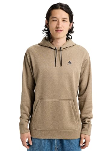 Image of Burton Men's Oak Pullover Hoodie - Technical Sweatshirt w /Quick-Drying Fleece & Thumbhole Cuffs