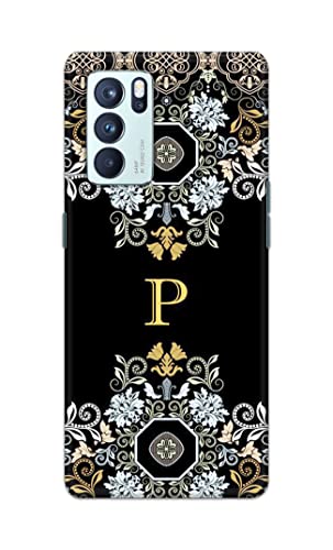 Image of Printed Hard Back Cover Case for Oppo Reno6 Pro 5G Back Cover (Alphabet P) -1803