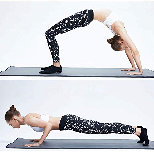 Sticky Barre Grips Slipper Socks - Elutong 3 Pack Non Slip with grippers Yoga Pilates Ballet Skid for Women