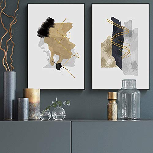 Affiches décoratives salon art abstrait triptyque 3 pièces