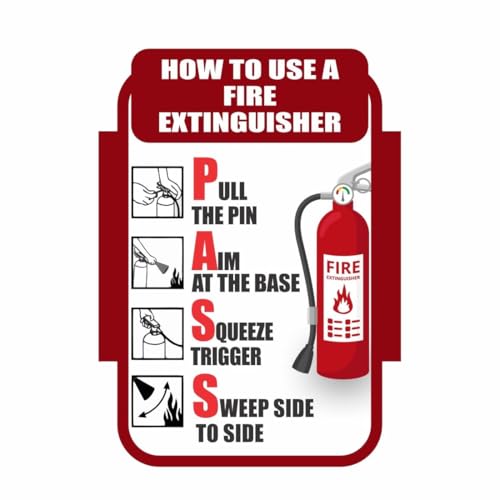 Image of GADGETS WRAP How to Use Fire Extinguisher Sign Board Sticker for Schools, Hospitals, Hotels and Colleges AreaSign Board 8x5 Inches