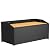 Greesum 65 Gallon Rattan Wicker Deck Box Large Outdoor Storage with Wood Bench Surface and Dust Bag for Patio Furniture, Garden Tools, Pool Supplies, Weatherproof and UV Resistant, Black