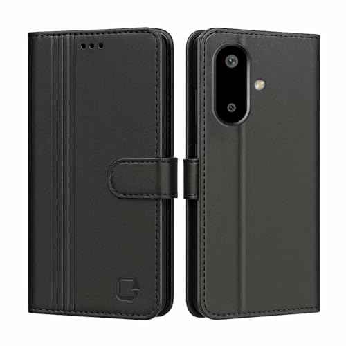 Image of AIBEX Shock Proof Flip Compatible for Samsung F06 5G / Samsung A06 5G / Samsung M06 5G Flip Cover Leather Finish | Inside TPU with Card Pockets | Wallet Stand | Complete Protection Flip Case Black