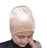 Silk Story Non-Slip Velvet Handmade Bun Volumizer Cap Turban Under Scarf Bonnet Shawl Chemo Cancer...