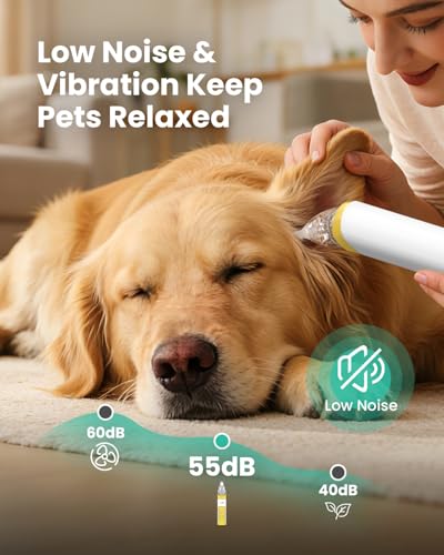Image of GROWNSY Electric Nasal Aspirator for Pet, Whisper-Quiet Nose & Ear Suction for Dogs, Cats, Puppies & Kittens, Adjustable Suction, Food-Grade Silicone, Relieve Congestion, Clear Milk, Clean Ears