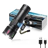 EXTRASTAR LED Taschenlampe 2200 Lumen, USB-C Wiederaufladbar mit 7 Lichtmodi & Seitenlicht, Zoombar, Herausnehmbare 18650 Batterien für Camping, Notfall, Wandern, Outdoor & Beruf