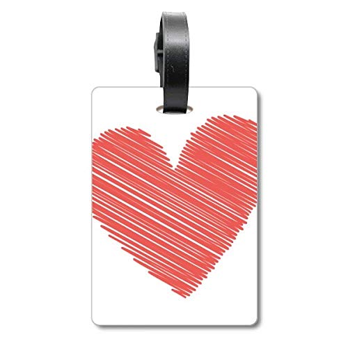 Étiquette d'identification pour valise voyage heart graffiti line résout les pertes de bagages