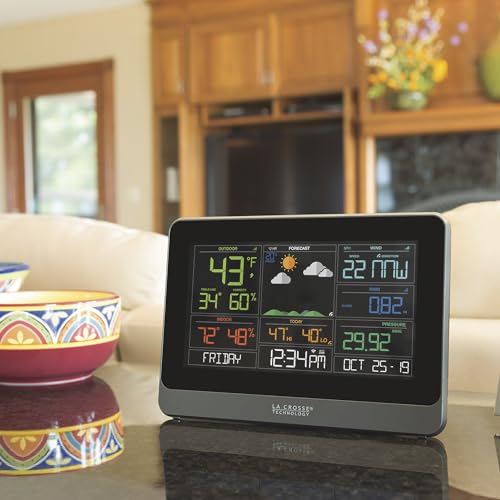 La Crosse Technology C83100-INT Wifi Professional Weather Station, Indoor/Outdoor Temperature And Humidity With Included Thermo-Hygro Sensor, White/Black thumb #4