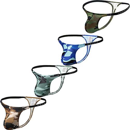 Mens Camoufalge Thong Underwear Men's Slim G String Bikini