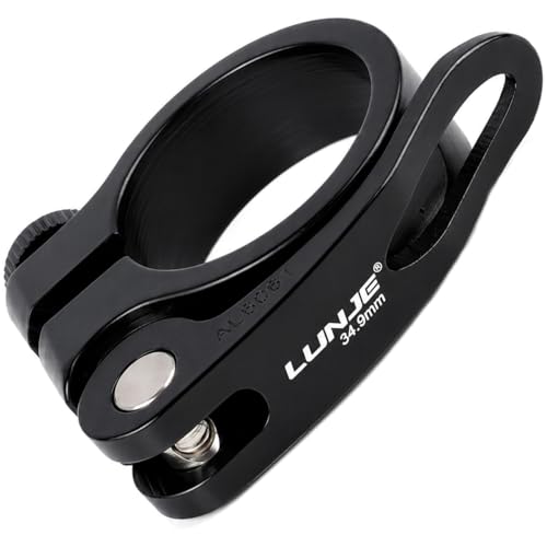 Collier de Serrage pour Tige de Selle Vélo en Alliage d’Aluminium avec Système de Libération Rapide, Léger et Durable, Protège-Poussière, 34,9 mm, Ajustement Facile Sans Outils ﻿ ﻿