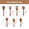 Kitchen Utensils Set, 7 Piece Premium Cooking Utensils Set, Durable Non-Stick Wooden Spoons for Cooking, Kitchen Essentials for New Home #5