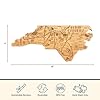 Totally Bamboo Destination North Carolina Shaped Cutting Board – Bamboo Charcuterie and Serving Board with Hang Tie for Wall Display #3