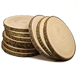 Large Unfinished Wood Slices for Centerpieces 10pcs 6-7 inches Natural Wood centerpieces for Tables Table Decor, Rustic Wedding Centerpieces， Wood Rounds for Crafts, andwood Circles Discs