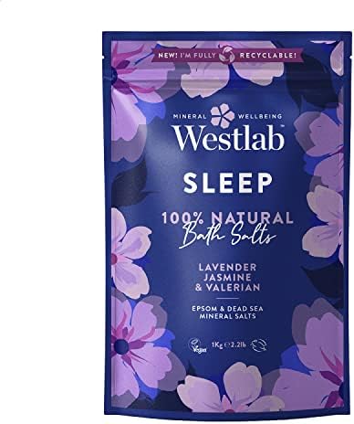 Westlab's Sleep Epsom & Dead Sea Salts with Lavender & Jasmine, 1kg