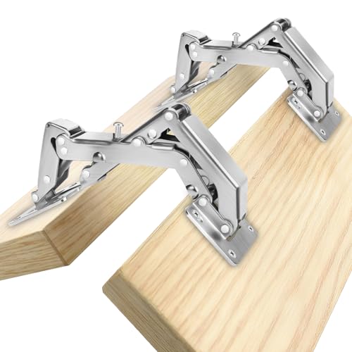 Bisagras Puertas Cocina, 2 Piezas Bisagras Armario 170 Grados, Sin Marco Suave y Lento, Herrajes Ocultos para Puerta Bisagra de Armario con Tornillos, Amortiguador Hidráulico Oculto, Ajustables