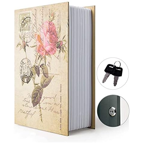 Diversion Book Safe Storage Box, Dictionary Secret Safe Can Stash Secret Book Safe Security Locker with Key, Portable Cash Jewelry Storage Box Case Lockable Book Safe for Traveling Cover