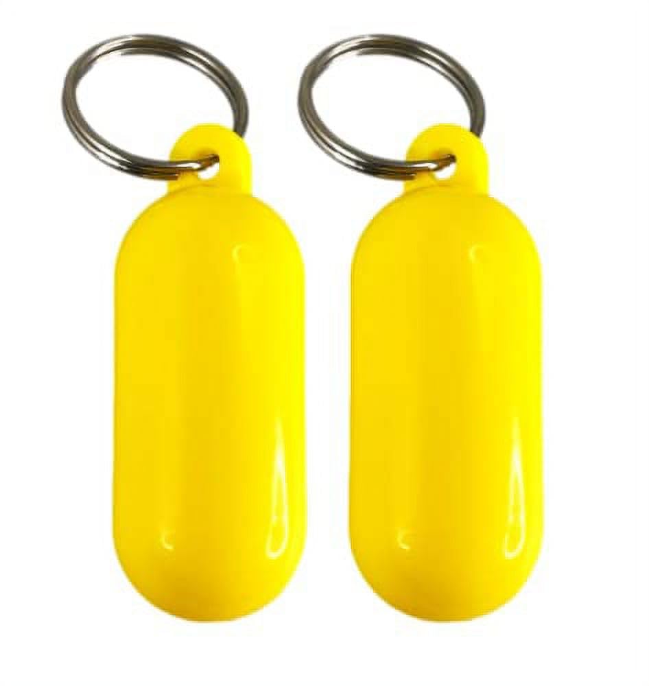 Calsgkspray2 Pcs Yellow Floating Keychain Pills-Shape Float Key Rings for Boat Sailings Kayak Surfing Water Sports Floating Key Chain Sports Fan Key Chains Car Keychains Car Accessories, Sports Fan Key Chains
