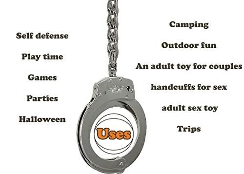Uzi 16-Inch Twist Chain Double Lock Leg Iron Cuffs - Adjustable, Professional Grade, Durable, Versatile Ankle Handcuffs With 2 Keys - Perfect For Tactical Gear, Roleplay, Father's Day Gift #TOP1