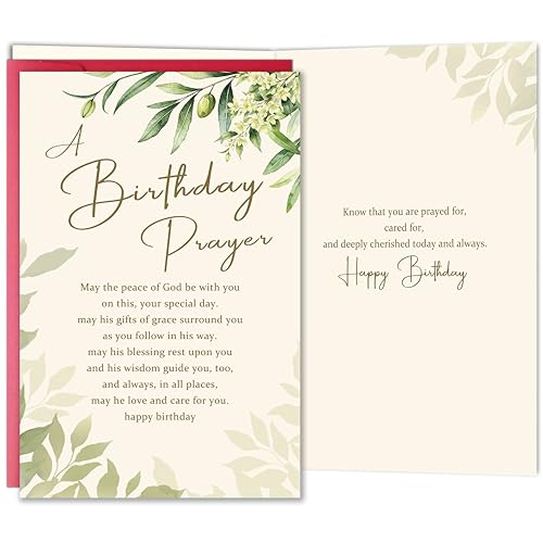 Bewoow Christian Birthday Card Gift for Women Men, Religious Happy