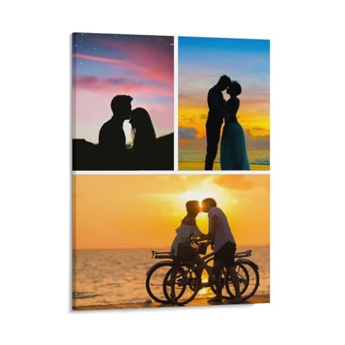 trola Custom Canvas Prints with Your Photos Customized Canvas Prints Photo Collage Custom Print Your Photos on Canvas Personalized Photo Print Picture Frames Collage Wall Decor Family Collage Gifts