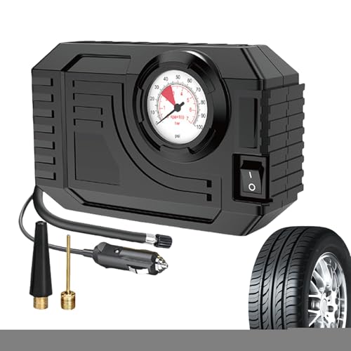 Tire Air Compressor – Steel Casing Pump, Mini Electric Inflator | 150PSI Fast-Inflating Portable Design with Digital Display, Versatile Air Tool for Car SUV Bike Motorbike Inflatables Garage