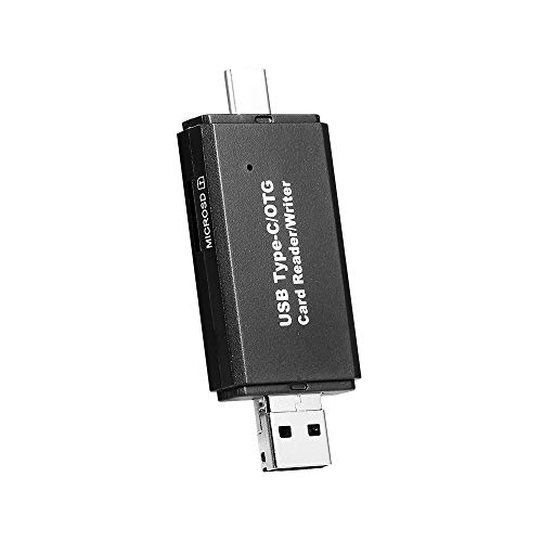 Docooler — Gravador de cartão de alta velocidade USB Micro USB Tipo/OTG Leitor de cartão TF SD grava