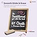 Kedudes Dustless Chalk with Eraser, 24pk - 12 Colored Chalkboard Chalks and 12 White Chalk for Chalkboard and Board Erasers Set - Blackboard Chalks and Eraser with Wooden Handle