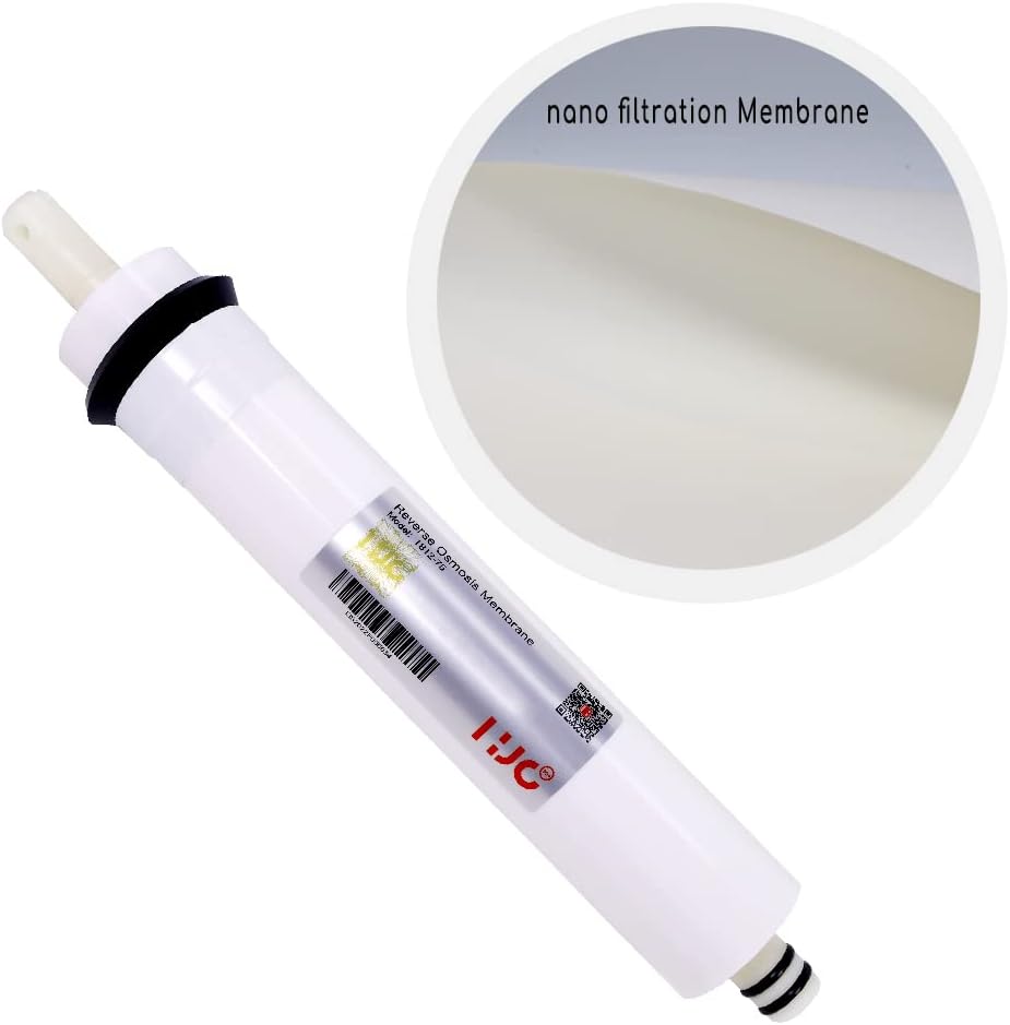 Reverse Osmosis Membrane 75GPD Water Filter Replacement for Reverse Osmosis System 11.75"x1.75" Under Sink RO Drinking Purify for House, 98% Desalination Rate