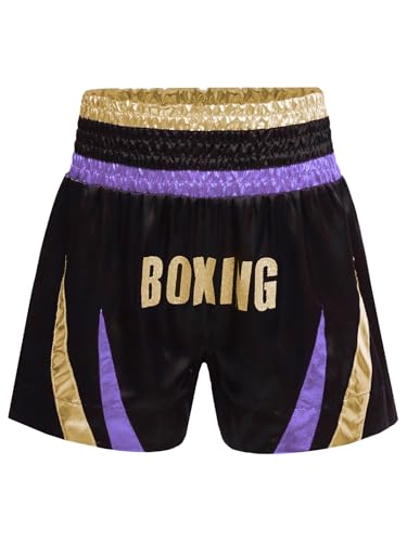 Ensemble de kickboxing MMA enfant violet or veste short gants