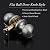 Probrico Brushed Nickel Passage Door Knobs Round Handles for Hall or Closet Knobs Keyless Hardware, 5 Pack