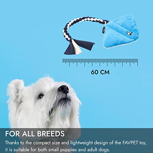 FAVPET Plush Dog Toy Stingray, Sturdy Dog Toy Squeaky Big Dogs, Squeaky Dog Toy Small Dogs Plush Toy, Funny Dog Toy Puppy Plush (Blue) - Image 4