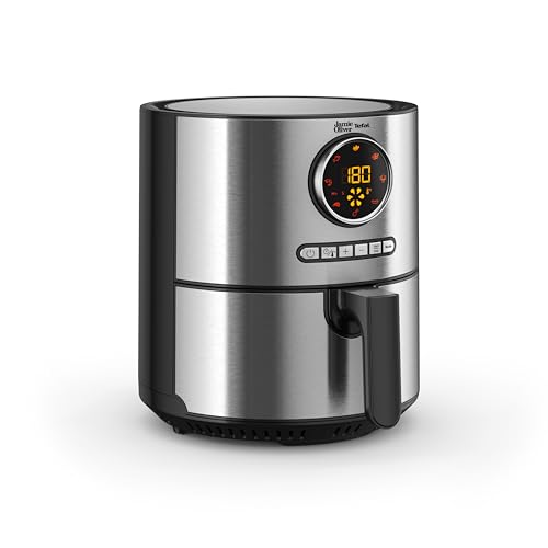 Jamie Oliver by Tefal Ultra Fry Heißluftfritteuse, 1630 W, XL-Kapazität (4,2 L), Temperatureinstellung von 80 °C bis 200 °C, Touchdisplay, 8 Auto-Programme, Edelstahl, EY11JD10 1