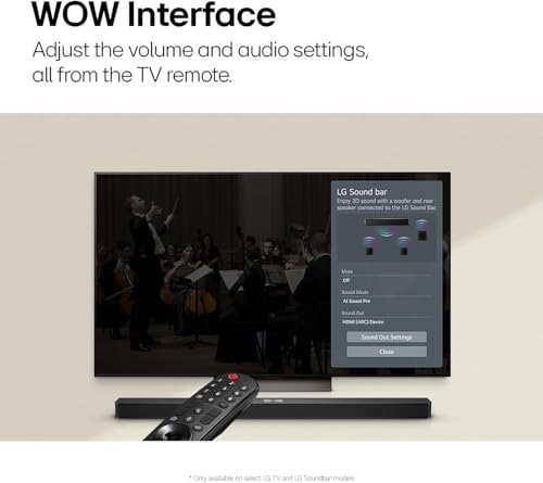 Image of LG 55-Inch Class UT75 Series LED Smart TV 4K Processor Flat Screen with Magic Remote AI-Powered with Alexa Built-in (55UT7570PUB, 2024),LG 3.1 ch. Sound Bar with Dolby Audio